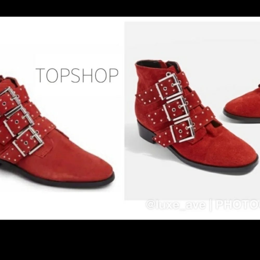 Topshop Krown Suede Leather Triple Buck boots